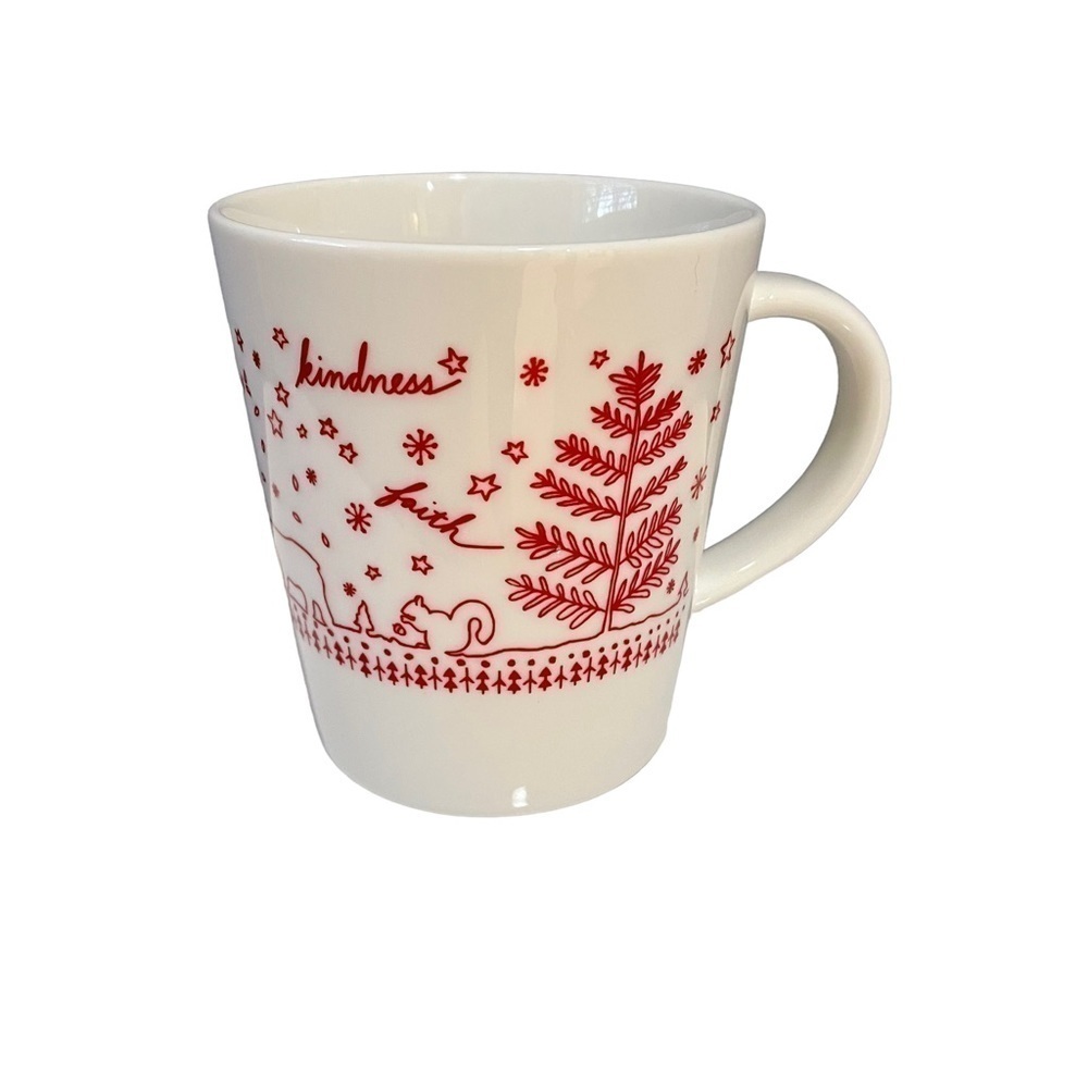 Royal Doulton with Ellen DeGeneres set of four white and red holiday drink mugs - Picture 5 of 15